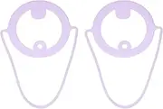 uxcell 2Pcs Silicone Coffee Carrier, Reusable Silicone Tumbler Strap Water Bottle Handle Holder with Strap for Hanging Beverage Take Out Coffer Milk, Light Purple