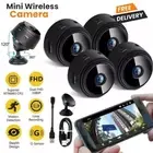 4PCS Mini WiFi Wireless Camera 1080P Smart Home Night Vision Magnetic Camera