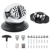 Ball Vise 3" Engraving Setting Tool 360°Rotation Professional Ball Vise 30 PCS Attachment Jewelry Engraving Block Tools Standard Block (3inch)