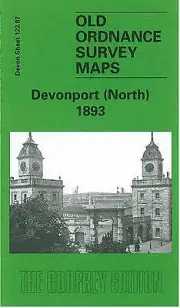 MAP OF Devonport (North) 1893: Devon Sheet 123.07 by Richard Oliver NEW