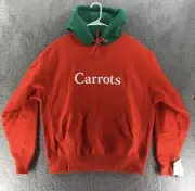 Carrots X Champion Reverse Weave Pullover Hoodie Orange Green Men's Size Small