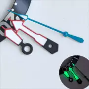 White Painted Blue Red Trim Second Hands with Green Lume for NH35/36 Movement