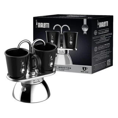Bialetti Mini Express Induction 2 Cup IH Compatible & Direct Fire/Espresso Cup I