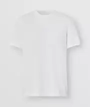 Burberry - T-Shirt - White Cotton TB Logo - Size M New&Tag