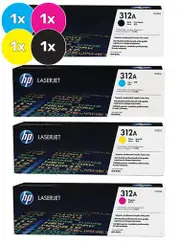 HP 312A Toner Cartridges Value Pack - Includes: [1 x Black, Cyan, Magenta, Yellow]