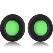 Replacement Ear Pads for Razer Kraken V2 Pro Headphones (Black/Green) Oval