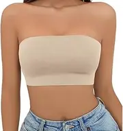 [Generic] Women's Strapless Bra, Bralette Seamless Stretchy Non Padded Non-Slip Top Bra