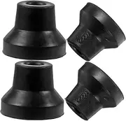 PLAFOPE Mobility 4Pcs Cane Walking Stick Tips Shockproof Anti-Slip Pad Easy Install Crutch Rubber Feet