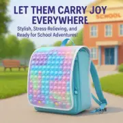 Mochila Escolar Pop It Arcoíris Juguete Sensorial Para Niñas y Niños Escuela