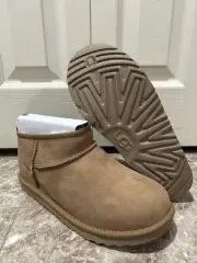 UGG Australia Classic Ultra Mini Boot Size 4 - Beige (1130750K) FREE SHIPPING