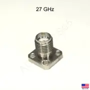 Dynawave 9954-0081-6227 SMA Jack Female Replaceable 4 hole flange 50Ω 26.5 GHz