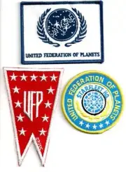 Star Trek UFP Flag/Logo Patch Set of 3 Patches