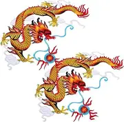 Veemoon 1 Pair Patches for Clothes Traditional Chinese Embroidered Applique Unique Cultural Design for Cheongsam Jeans Durable User Friendly Iron Patches