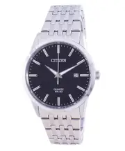 Citizen Black Dial Luminous Hands Stainless Steel Quartz BI5000-87E Mens Watch