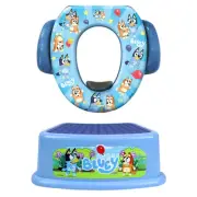 Bluey Potty Training Set, 2 pieces combine soft potty seat and a non-slip ste...