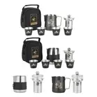 Camping Tea Set Stainless Steel Teapot Cup Set Heat Resistant for Outdoor Hiking