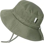 [JAN & JUL] Kids' Grow-with-Me Sun-Hat UPF 50+ Cotton Bucket for Boys, with Large Brim