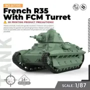 SSMODEL WOT SS795 V1.9 1/87 Military Model Kit French R35 With FCM Turret Tank