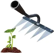 Dethatcher Rake | Gardening Heavy Duty Dethatching Rake,Versatile Dethatching Rake with Teeth, Lawn Sowing Rake for Farming Planting Flowers Foccar