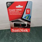 NEW SanDisk Cruzer Glide 32 GB USB 2.0 Flash Drive - Black, Red