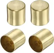 uxcell 4Pcs Metal Furniture Feet Cover, 1.1 x 1.18 Inch Conical Gold Table Foot Cap Increase Height Furniture Pads Leg Cover Protector for Chair, Table, Sofa