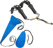 Frediuo Saxophone Shoulder Strap PU Leather Sax Strap with Cleaning Cloth,Adjustable Double Shoulder for Saxophone Music Lovers Gifts