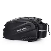 NNEOBA 14L Bicycle Hard Shell Hunch Waterproof PU Bike Tail Bag Black