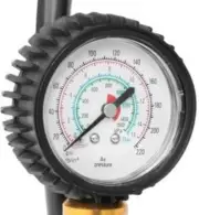 Air Tire Inflator with Dial Pressure Gage Truck Gauge Inflater Chuck Compressor