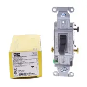 Hubbell CS320 Brown 20A 3-Way Commercial On/Off Toggle Wall Light Switch Boxed