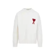 [Ami] Ami-Off White And Red Adc Crewneck Wool Sweater-Uomo S STAND