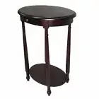 Solid Mahogany Wood Oval Lamp Table Antique Reproduction Style Side table
