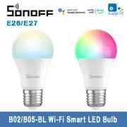 SONOFF E27/26 Wi-Fi Smart LED Bulb RGB Globe Color Lamp 9W For Alexa Google Home