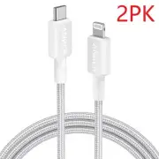 2x 3ft Anker USB-C to Lightning MFi Certified Charging Cables for iPhone12 13 14