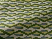 Thorp of London Pierre Frey Geometric Chevron Print Fabric- Bahari Laurel 3.6 yd