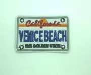 Venice Beach License Plate Golden State Embroidered Applique Sew Iron On Patch