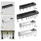 Kitchen Wall Shelf with S Hook Spice Rack Wall Mount Hanging Spice Organizer