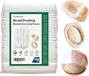 100 Pcs Banneton Liner,Banneton Bread Proofing Basket Non Woven Liners Non-Stick Dough,Bread Proofing Cover,Elastic Banneton Basket Liner,Sourdough Bread Baking Supplies