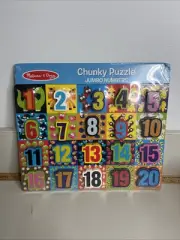 Melissa & Doug Jumbo Numbers Chunky Puzzle, 12" x 16", 20 Pieces