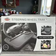 Steering Wheel Tray, Table Tray. 2 Sided. Food Tray With Drink Holder