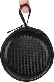 [Ginsco] Mini-Portable Hard Shell Earbuds Case for Apple EarPods Headphones USB-C Wired Ear Buds, Samsung Galaxy Wired Earbuds, JBL Endurance Run 2, Travel Case for Earphones and Earplugs (Black-Carbon)