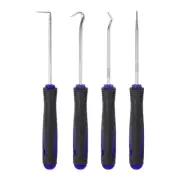 4pcs Pick and Hook Set 165mm Zinc Alloy Nylon Handle for O Rings Black Blue