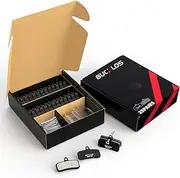 BUCKLOS 25PC Bike Disc Brake Pads - Bicycle Disk 4 Piston Pads for Shimano D02S D03S Saint Deore XT XTR SLX Zee/Tektro/TRP for Mountain Bike/Road Bike/Ebike/MTB