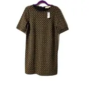 Ann Taylor LOFT Dress Shift A-Line Mini Mod Size M Short Sleeve Textured NWT