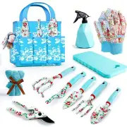 Gifts for Mom, Womens Gardening Gifts Set, Floral Gardening Tools with Tote B...