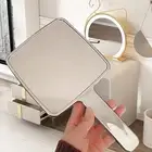 Handheld Mirror Exquisite Multipurpose Waterflow Texture Mirror Makeup Tool