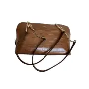 DKNY Bryant Top Zip Dome Shoulder Bag Caramel -(soft Brown)