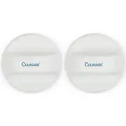 2x Culinare Magiopener Compact Round 8cm Lid Can Opener Manual Handheld White