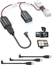 Dash Cam Power Adapter,(12P Type C) Fit Toyota Corolla/RAV4/Tacoma/Camry/4Runner/Tundra/Sienna,Lexus GX460/LX570/ES/GS/NX/RX/UX,Connect Lane Assist,Power Adapter Charging Cable for GPS Dashcam Camera