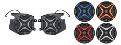 SSV Works Front Kicker 6.5" Speaker Pods With Orange Grilles