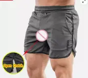 Invisible Zipper Open Crotch Shorts Pants Plus Size Sports Outdoor Bottoms New